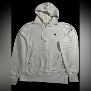 Champion Reverse Weave White Hoodie Men's Size Small